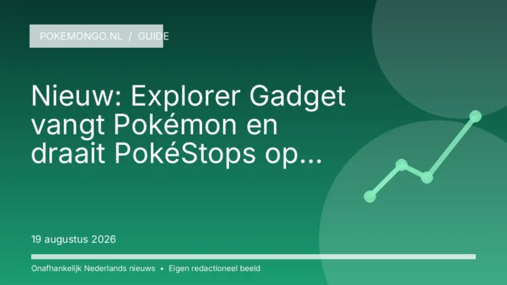Nieuw: Explorer Gadget vangt Pokémon en draait PokéStops op de achtergrond