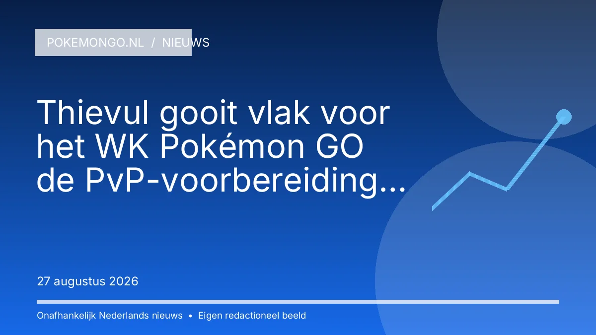 NIEUWS: Thievul gooit vlak voor het WK Pokémon GO de PvP-voorbereiding overhoop