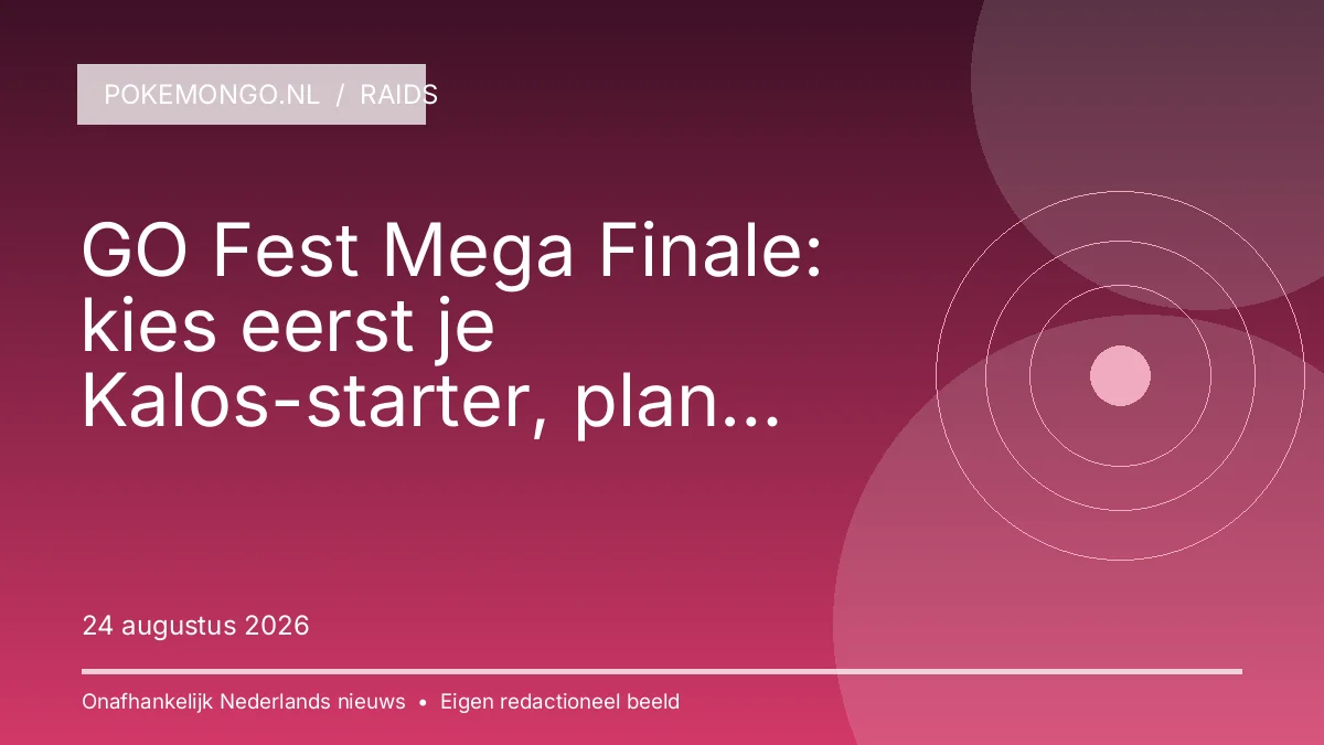 RAIDS: GO Fest Mega Finale: kies eerst je Kalos-starter, plan daarna je Mega Raids